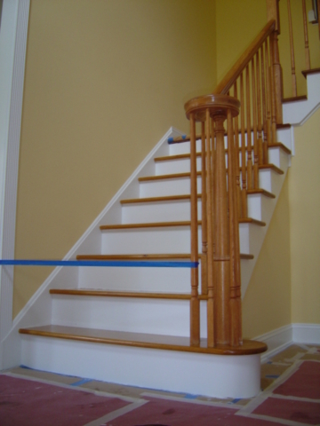 interior painting trim molding baseboard walls stairs restoration